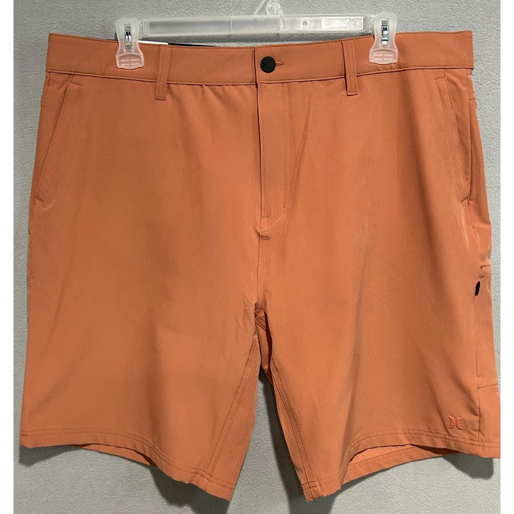 Hurley Trek Hybrid Short Mens 40 Orange Water Repellent 4-Way Stretch 20" Length